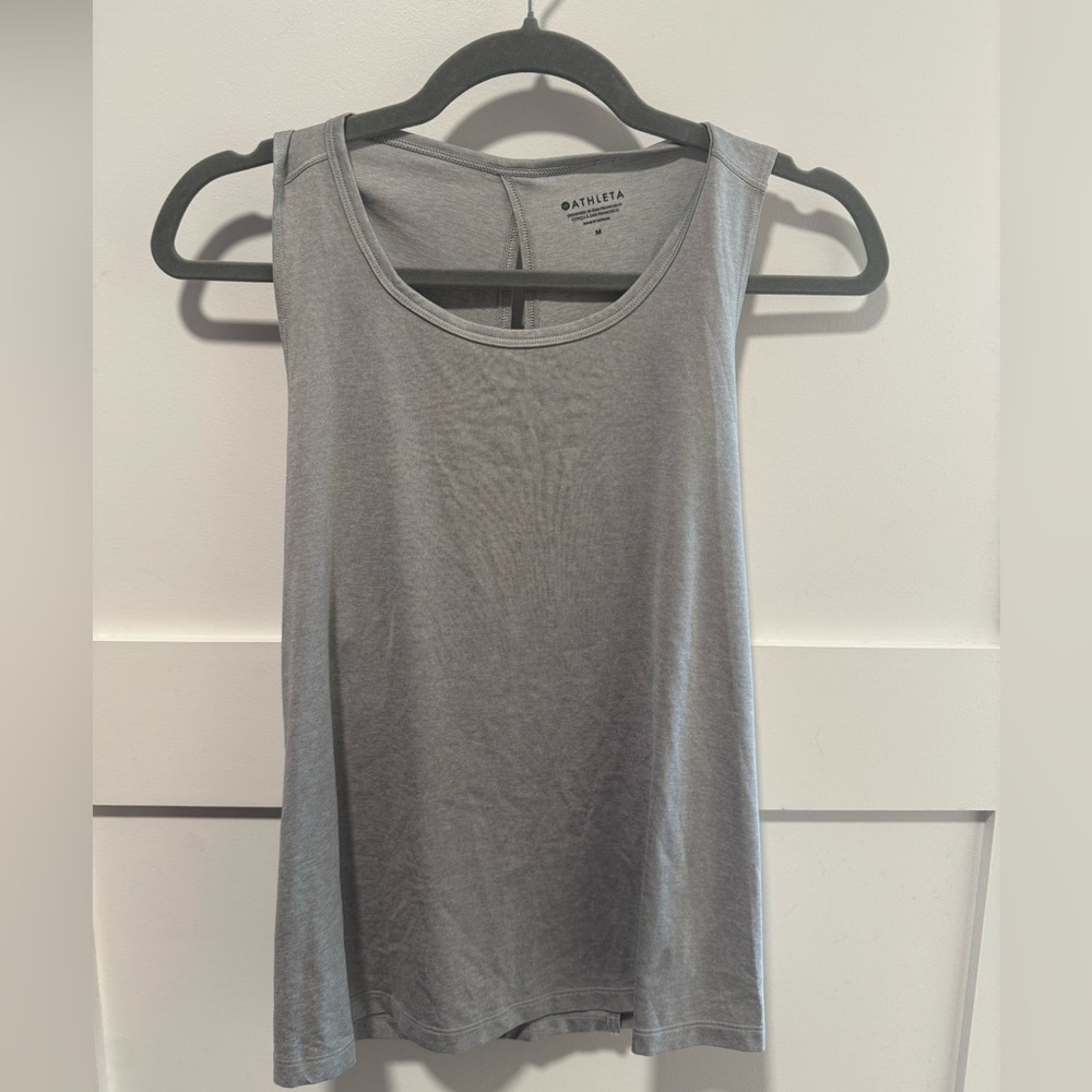 Athleta Light Gray Scoop Neck Tank